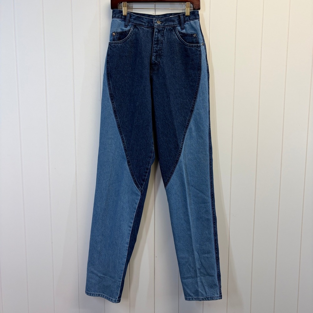 Vintage Thoroughbred N Western Two Tone Bareback Jeans Women Size 11 Cowgirl